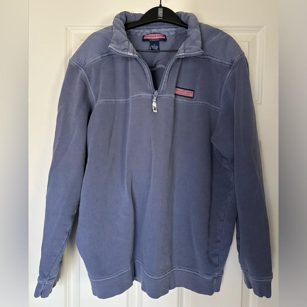 Men’s Vineyard Vines Blue 1/4 Zip Pullover Large
